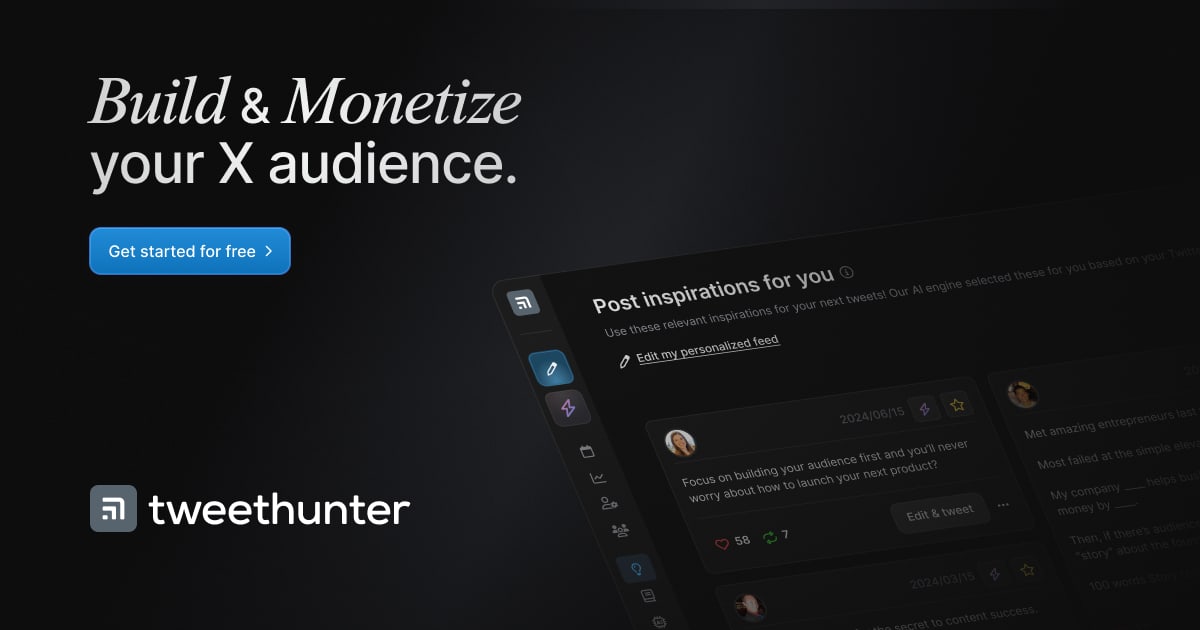 Vista de Tweet Hunter